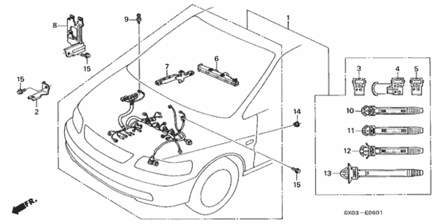 Engine Wire Harness (2.3L) for 1998 Honda Odyssey #0