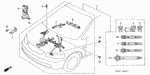 32118P72003 - Engine: HOLDER, CORRUGATED (19MM) (DARK GREEN) for Honda Image
