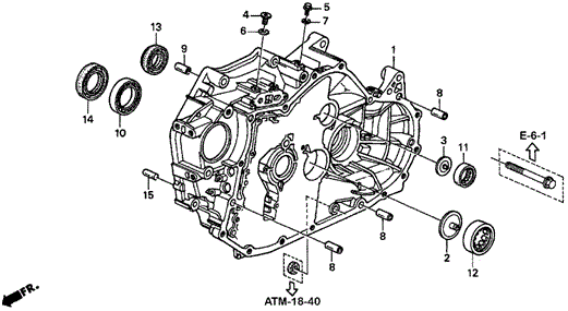 AT Torque Converter Housing (3) for 1998 Acura CL #0