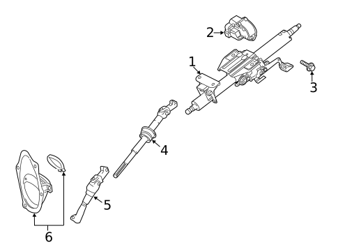 Steering Column Assembly for 2020 Lexus RC F #1
