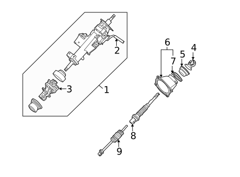 Steering Column Assembly for 2010 Nissan TITAN #0