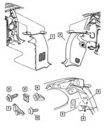 SJ16ZJ3AC - Interior Trim: D Pillar Molding for Chrysler: Town &amp; Country | Dodge: Caravan Image