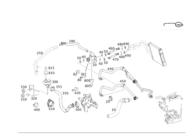 2118301496 - Heating and Ventilation: Hose for Mercedes-Benz Image image