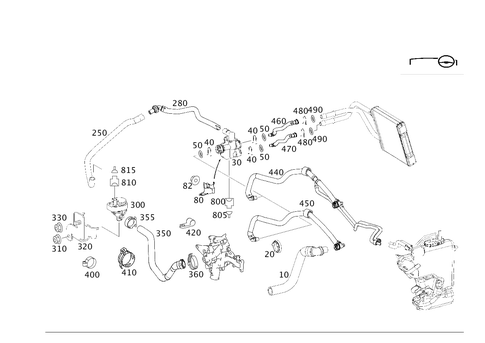 Heating Water Lines for 2007 Mercedes-Benz E320 #0