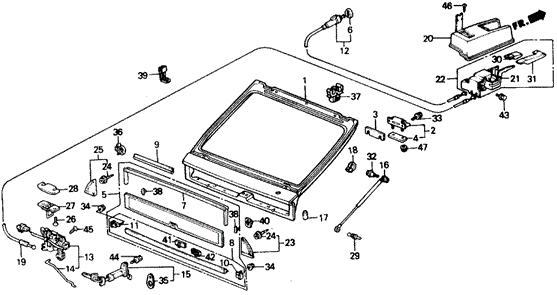 Tailgate for 1991 Honda CRX #0
