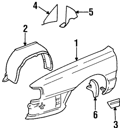 Fender & Components for 1988 Audi 5000 #0