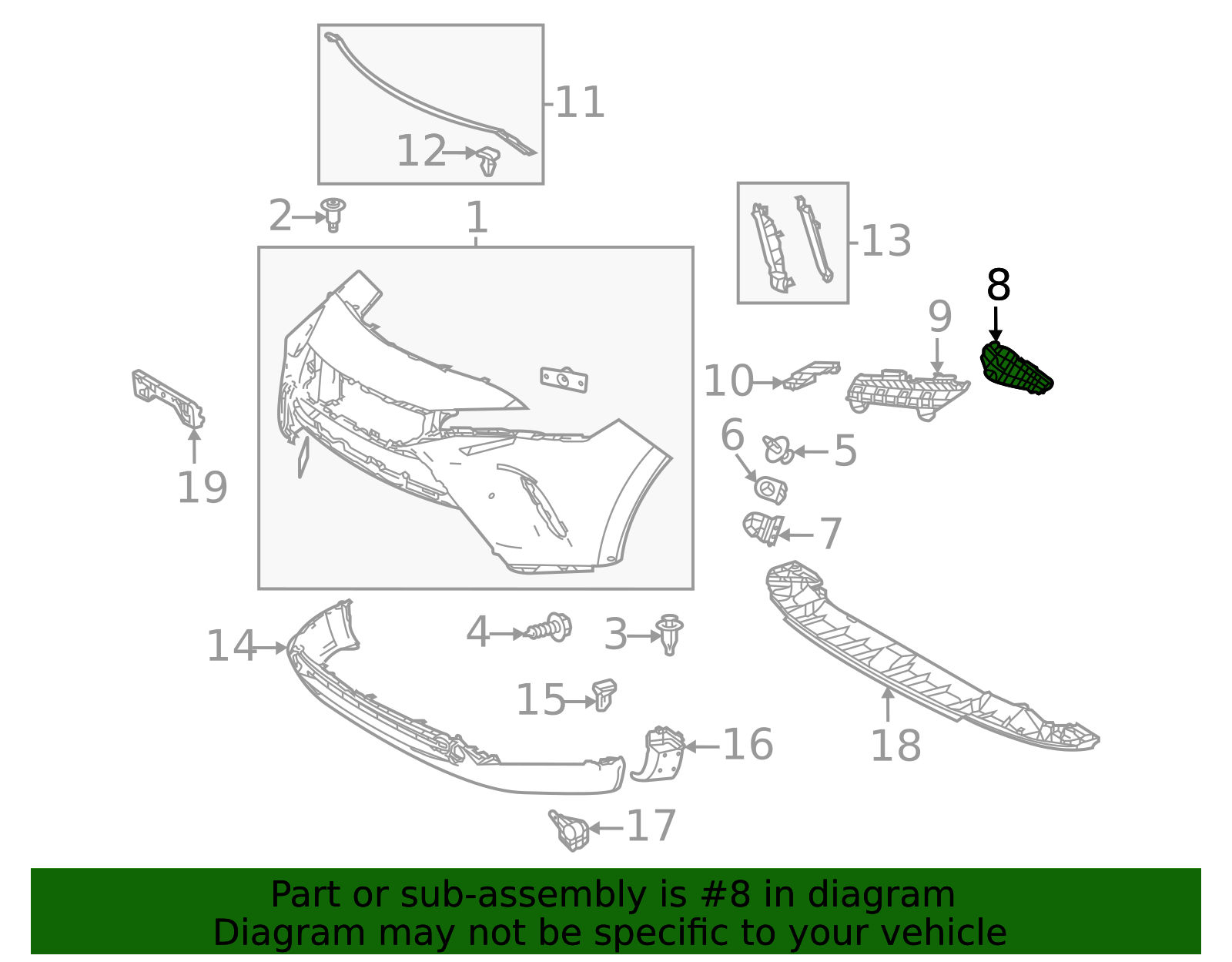 パーツ Veliza 52536-48081 - Side Retainer 2021-2024 Toyota Venza | Brantford