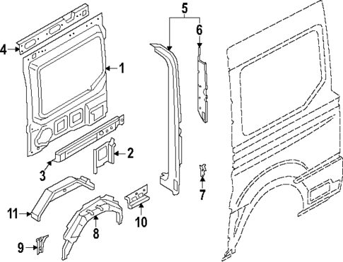 Inner Structure for 2024 Ford Transit-350 #7