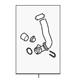 4E0121052A - Belts &amp; Cooling: Radiator Coolant Hose for Audi Image