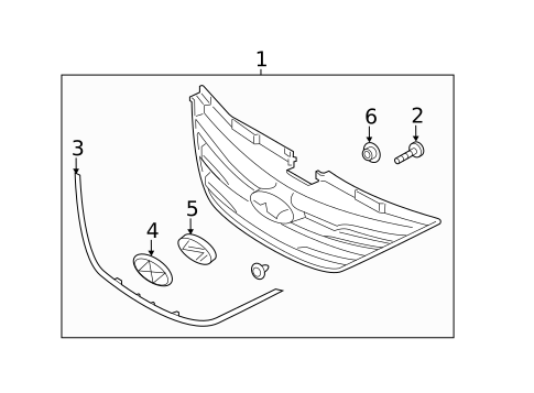 Grille & Components for 2014 Hyundai Sonata #1