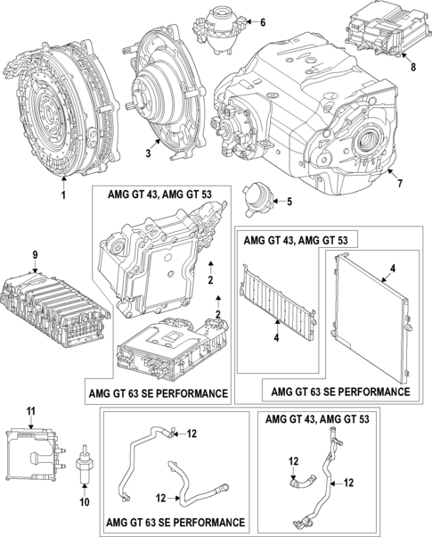 Hybrid Components for 2021 Mercedes-Benz AMG GT 53 #0