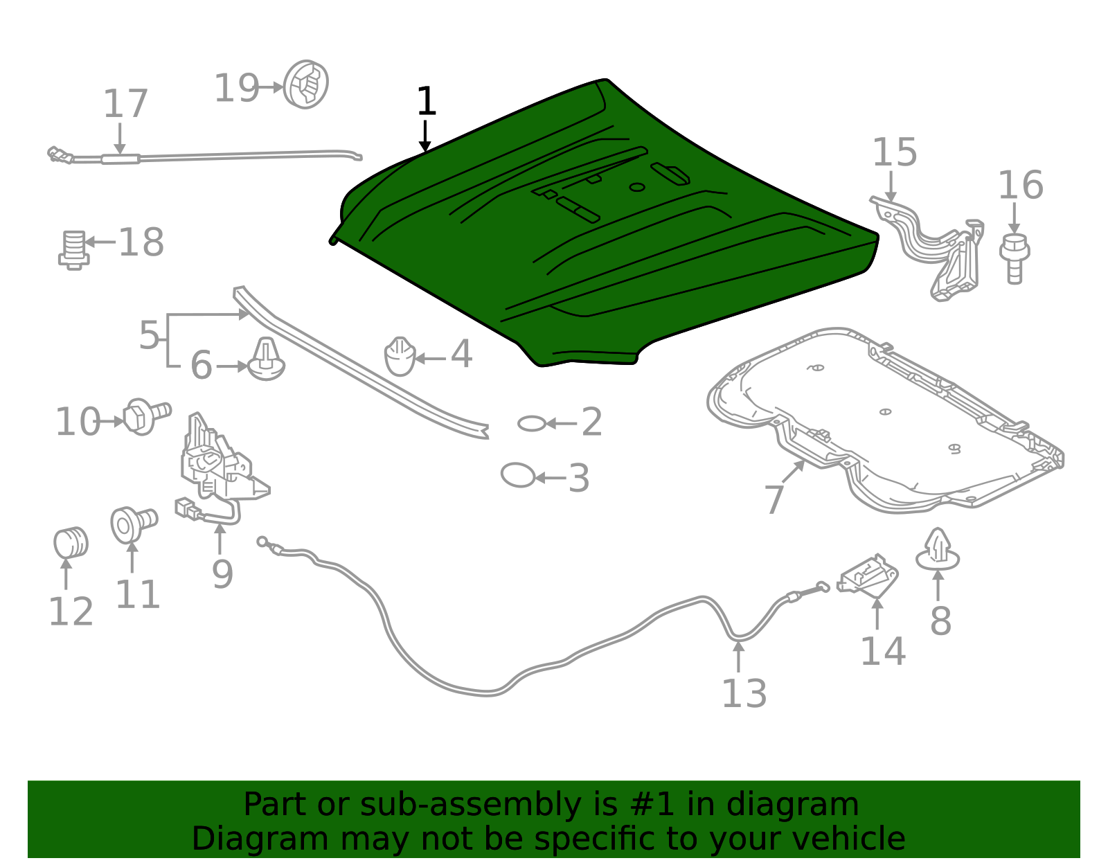 2024-2026 Toyota Tacoma Hood Panel 53301-AK020 | Toyota Parts Express