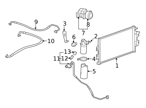 A/C Condenser & Evaporator for 2008 Chevrolet Express 1500 #0