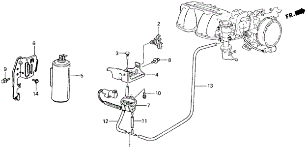 Vacuum Tank (SI) for 1986 Honda Civic #0