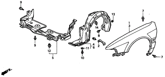 Fender for 1991 Honda Accord #0