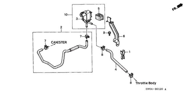 Purge Control Solenoid Valve for 1999 Acura NSX #0