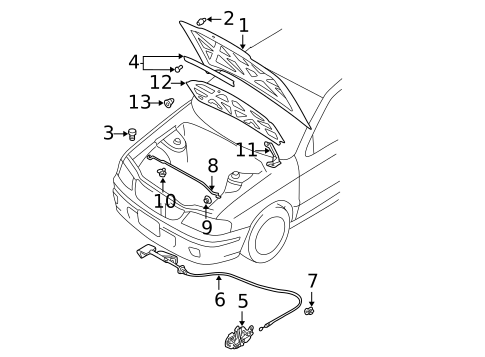 Hood & Components for 2004 Nissan Sentra #0