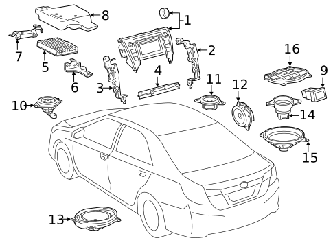 Sound System for 2017 Toyota Camry #0
