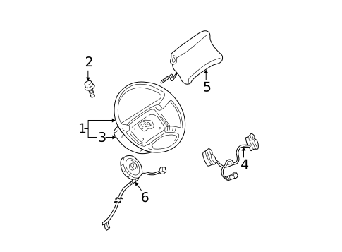 Steering Wheel & Trim for 2001 GMC Jimmy #0