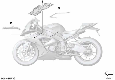 Stickers, Labels, Adhesive Film Strips for 2019 BMW-Motorrad S 1000 RR #1