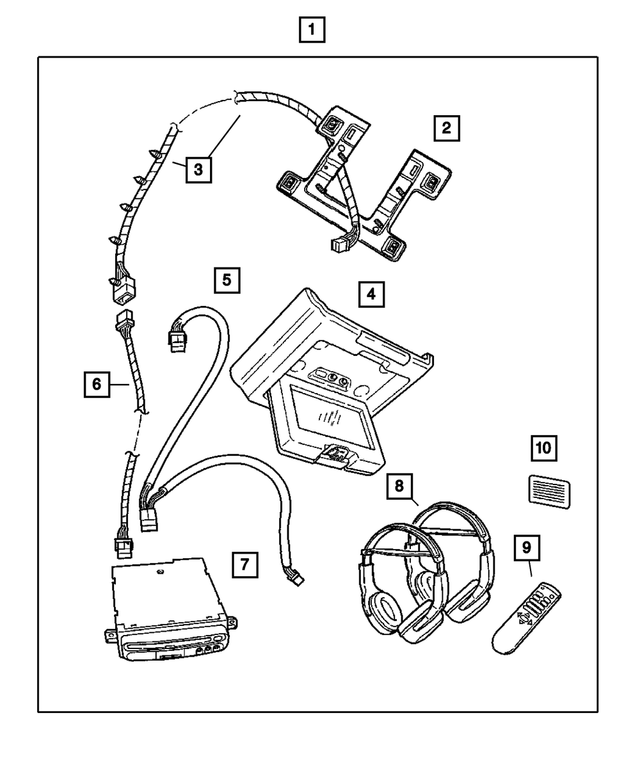 5094033AB - Mopar Accessories - Component Parts: Dvd Changer for Mopar Image