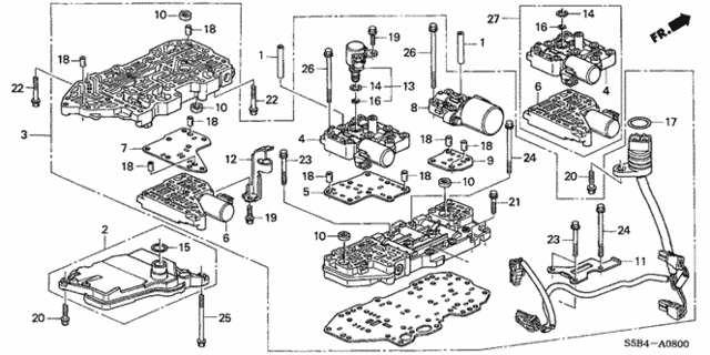AT Valve Body for 2005 Honda Civic #0