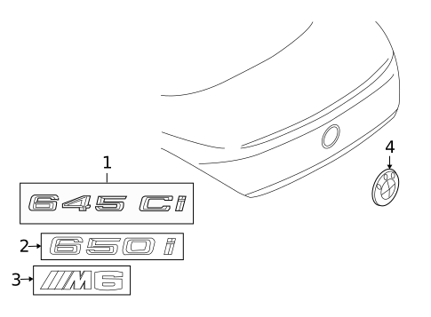 Exterior Trim - Trunk for 2006 BMW M6 #0