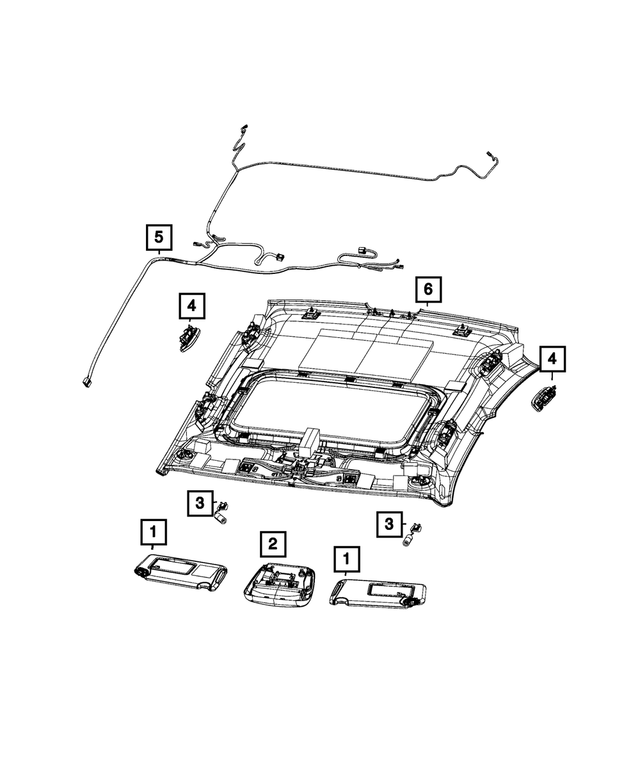 5PJ90DX9AC - : Illuminated Visor, Right for Mopar Image