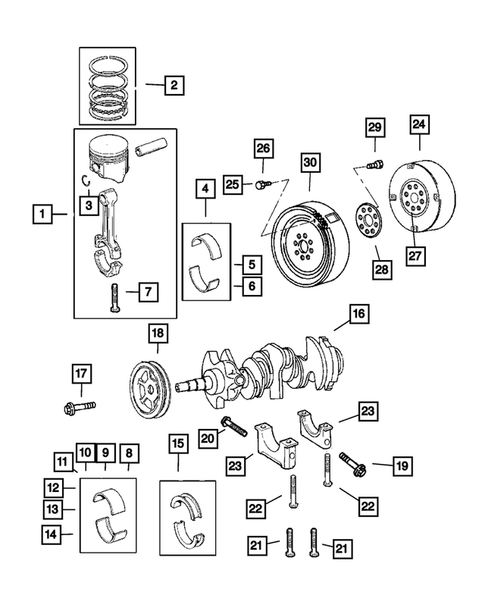 Crankshaft, Piston and Driveplate for 2007 Dodge Charger #0