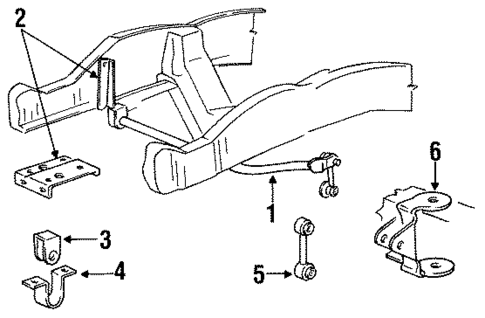 Stabilizer Bar & Components for 1993 Mazda Navajo #0