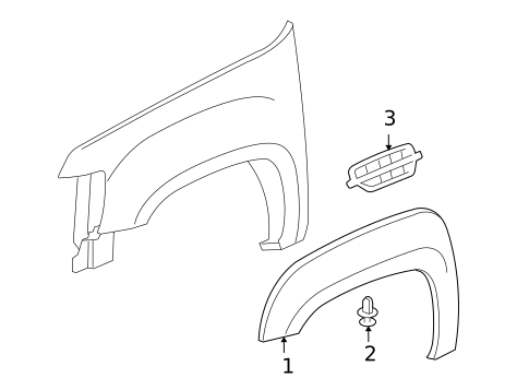 Exterior Trim - Fender for 2008 Chevrolet Tahoe #0