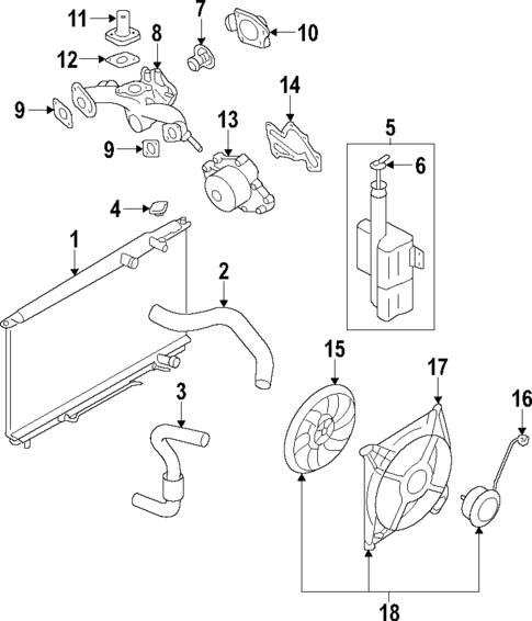 Radiator & Components for 2010 Hyundai Azera #1