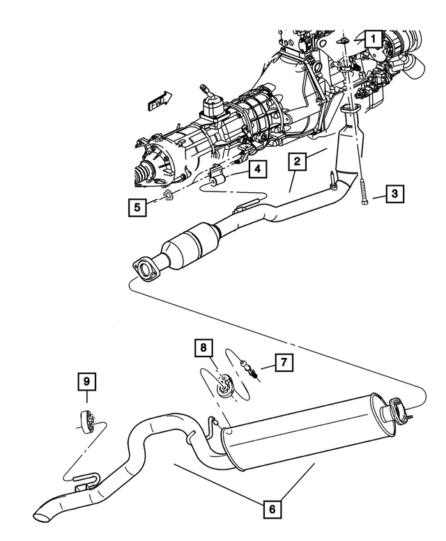 52101249AD - Exhaust: Exhaust Pipe And Converter for Mopar Image