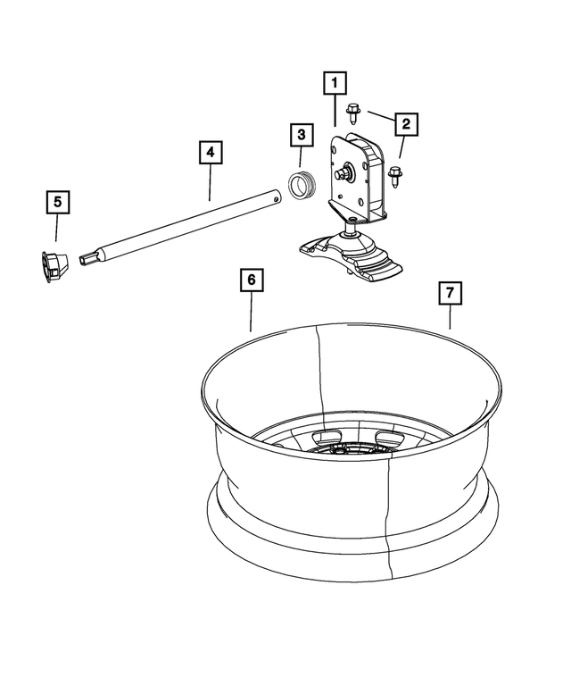 68453827AC - Wheels: Spare Tire Carrier Winch for Mopar Image image