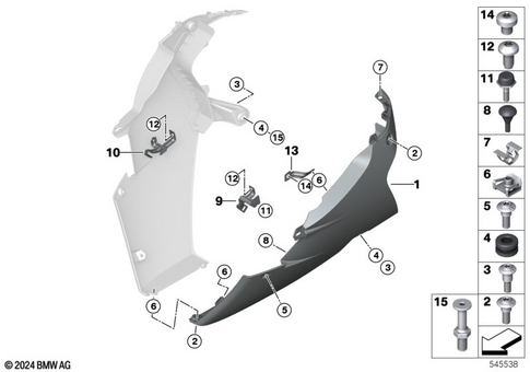 Motorcycle Trim Section, Windshield for 2025 BMW-Motorrad M 1000 RR #1
