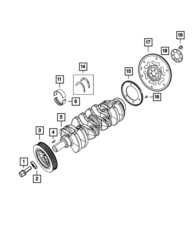 4884877AB - 2.4L ESS; Engine: Washer, Mounting for Chrysler: 200, Sebring | Dodge: Avenger, Caliber, Dart, Journey | Fiat: 500X | Jeep: Cherokee, Compass, Patriot, Renegade, Wrangler | Ram: ProMaster City Image