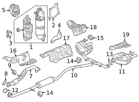 Exhaust Components for 2018 Honda Civic #0