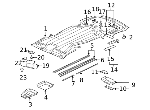 Interior Trim - Roof for 2007 Saturn Relay #0