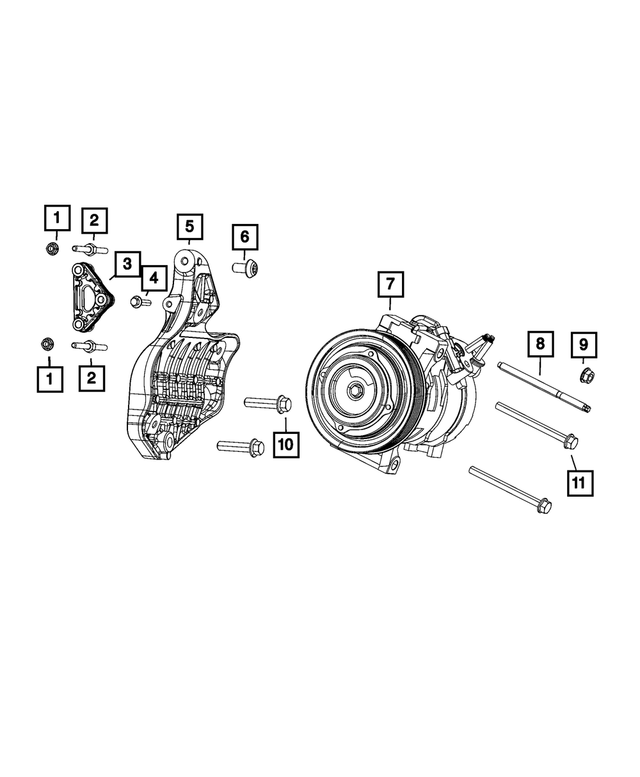 « 68492932AA – Air Conditioners and Heaters : Collerette Hexagonale Boulon pour Mopar Image »