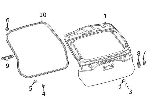 Gate & Hardware for 2022 Toyota Venza #0