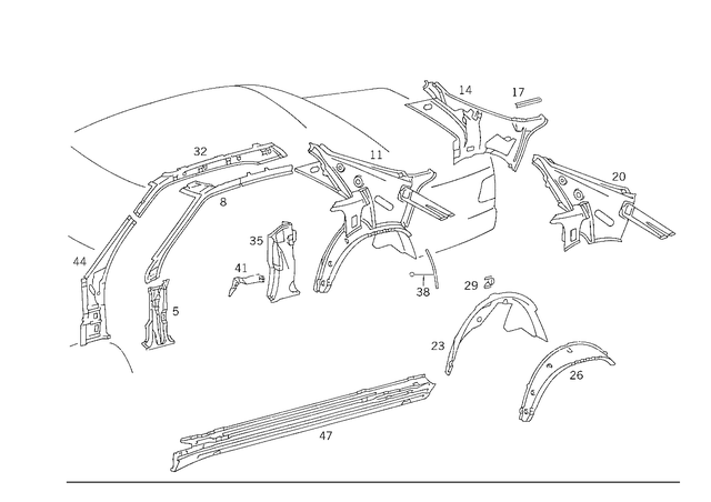 1246370746 - : Roof Frame for Mercedes-Benz Image