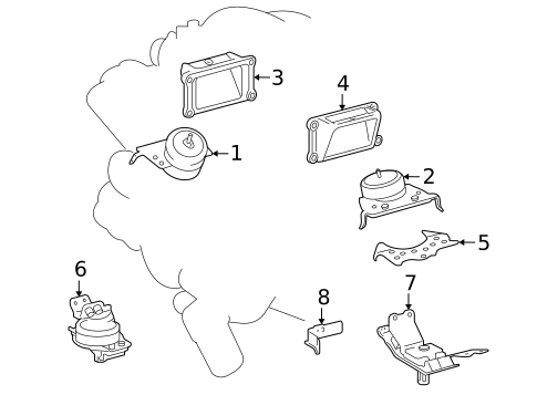 Engine & Trans Mounting for 2010 Toyota Sequoia #0