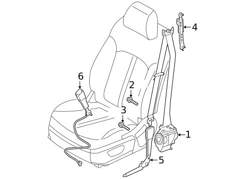 Front Seat Belts for 2020 Kia K900 #0