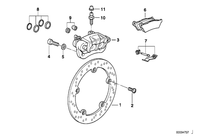 34212314151 - Brakes: Rear Brake Disc -  for BMW-Motorrad Image