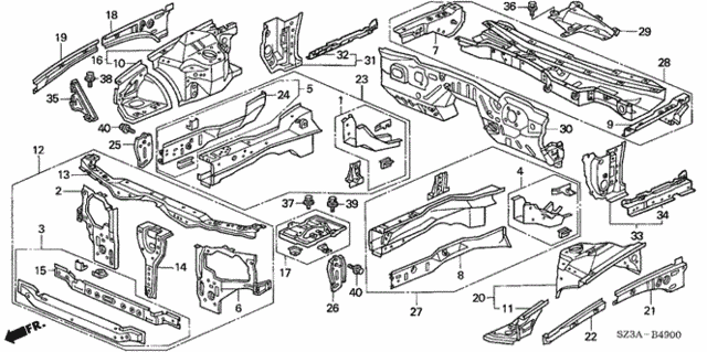 Front Bulkhead for 2004 Acura RL #0