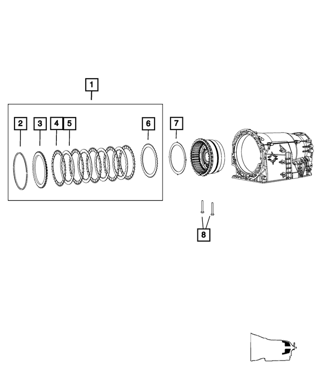 52107979AA - NAG1; W5A580; 5-Speed; Automatic Transmission: Snap Ring for Mopar Image image