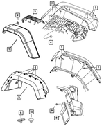5KC86MRCAG - Exterior Ornamentation: Wheel Opening Flare Molding, Right for Mopar Image