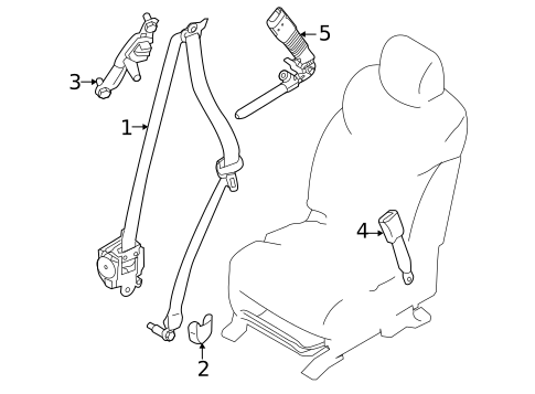 Seat Belt for 2020 Nissan Armada #1