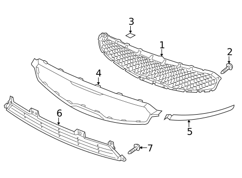 Grille & Components for 2017 Kia Cadenza #1