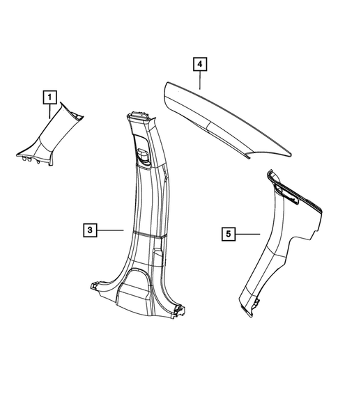 Panels-Moldings-Scuff Plates, Pillar, Cowl, 1/4 Panel Trim and Cargo Covers for 2016 Dodge Charger #0